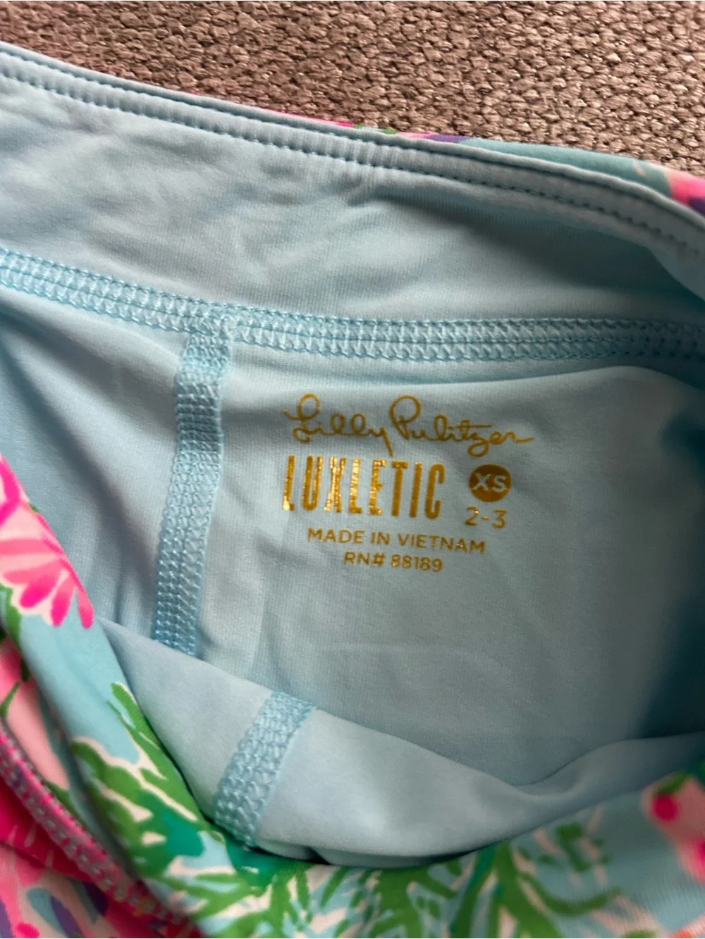 Lilly Pulitzer Girls' Tropical Swim Skirt in Aqua & Hot Pink
